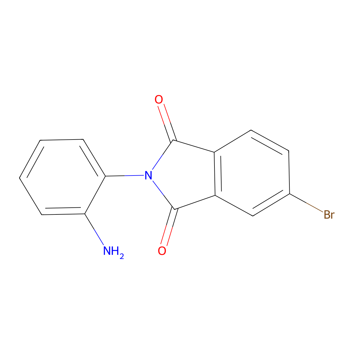 2-(2-aminophenyl)-5-bromo-2,3-dihydro-1H-isoindole-1,3-dione molecular structure, CAS 1098352-75-0