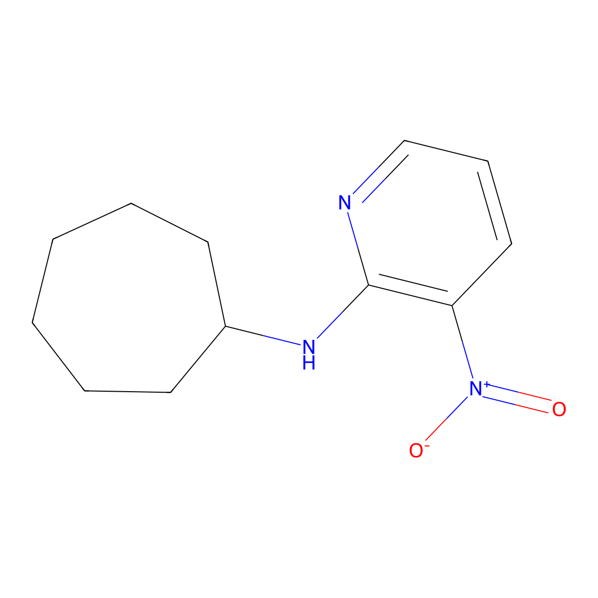 N-Cycloheptyl-3-nitropyridin-2-amine molecular structure, CAS 1098354-07-4