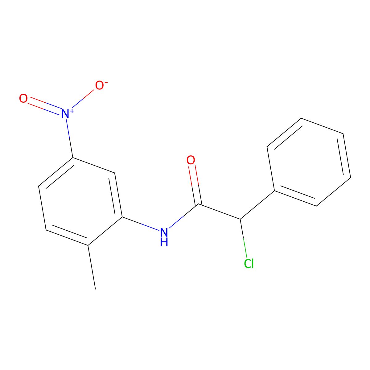 2-Chloro-N-(2-methyl-5-nitrophenyl)-2-phenylacetamide molecular structure, CAS 1098355-79-3