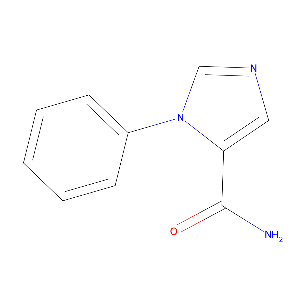 1-phenyl-1H-imidazole-5-carboxamide molecular structure, CAS 1098355-91-9