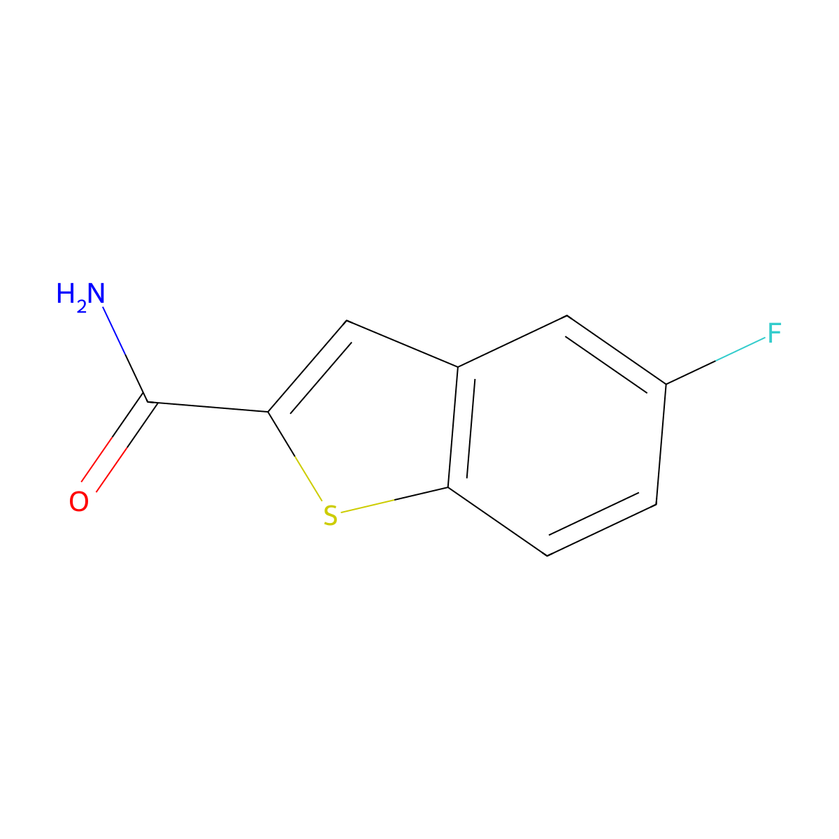 5-Fluoro-1-benzothiophene-2-carboxamide molecular structure, CAS 1098356-12-7
