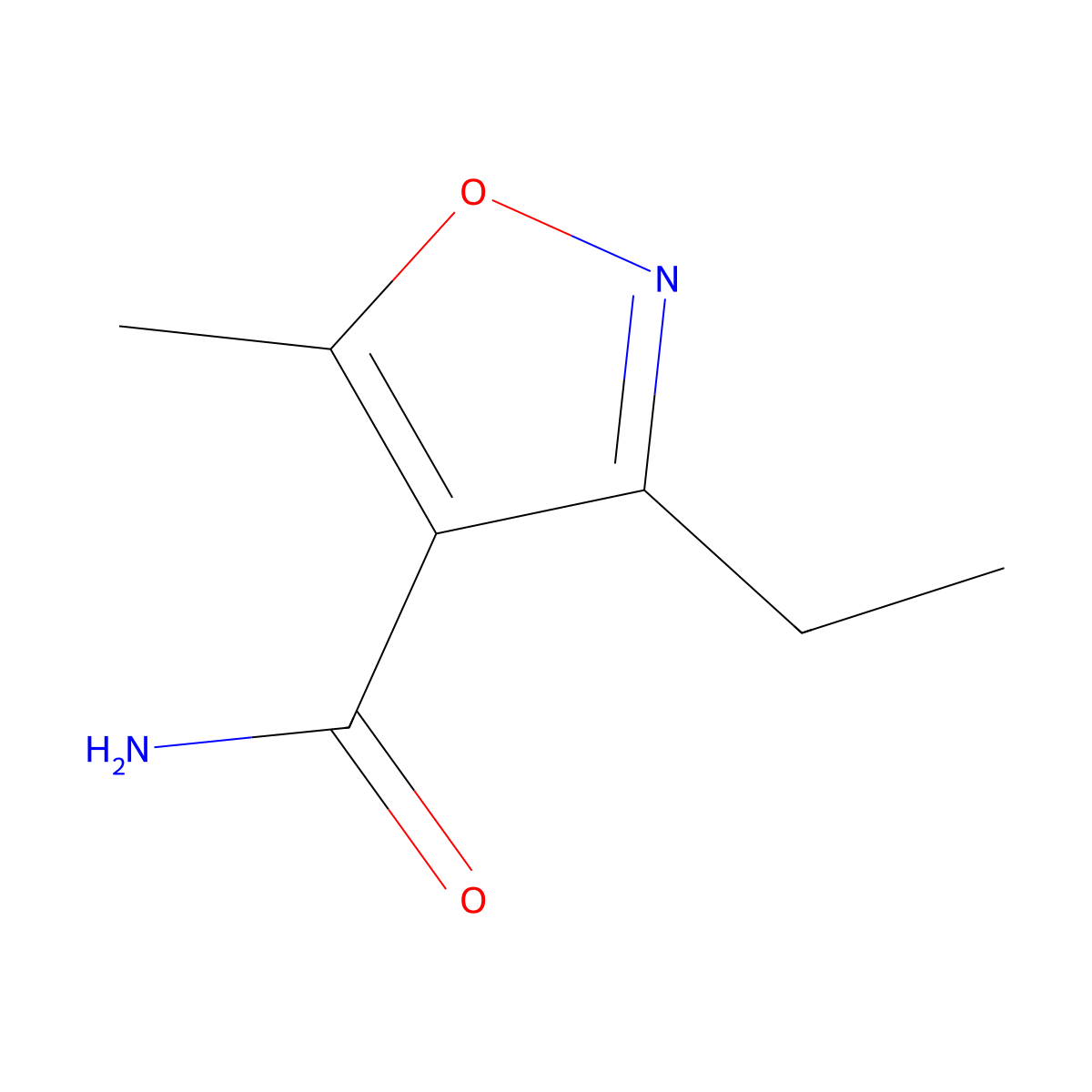 3-Ethyl-5-methyl-1,2-oxazole-4-carboxamide molecular structure, CAS 1098356-48-9
