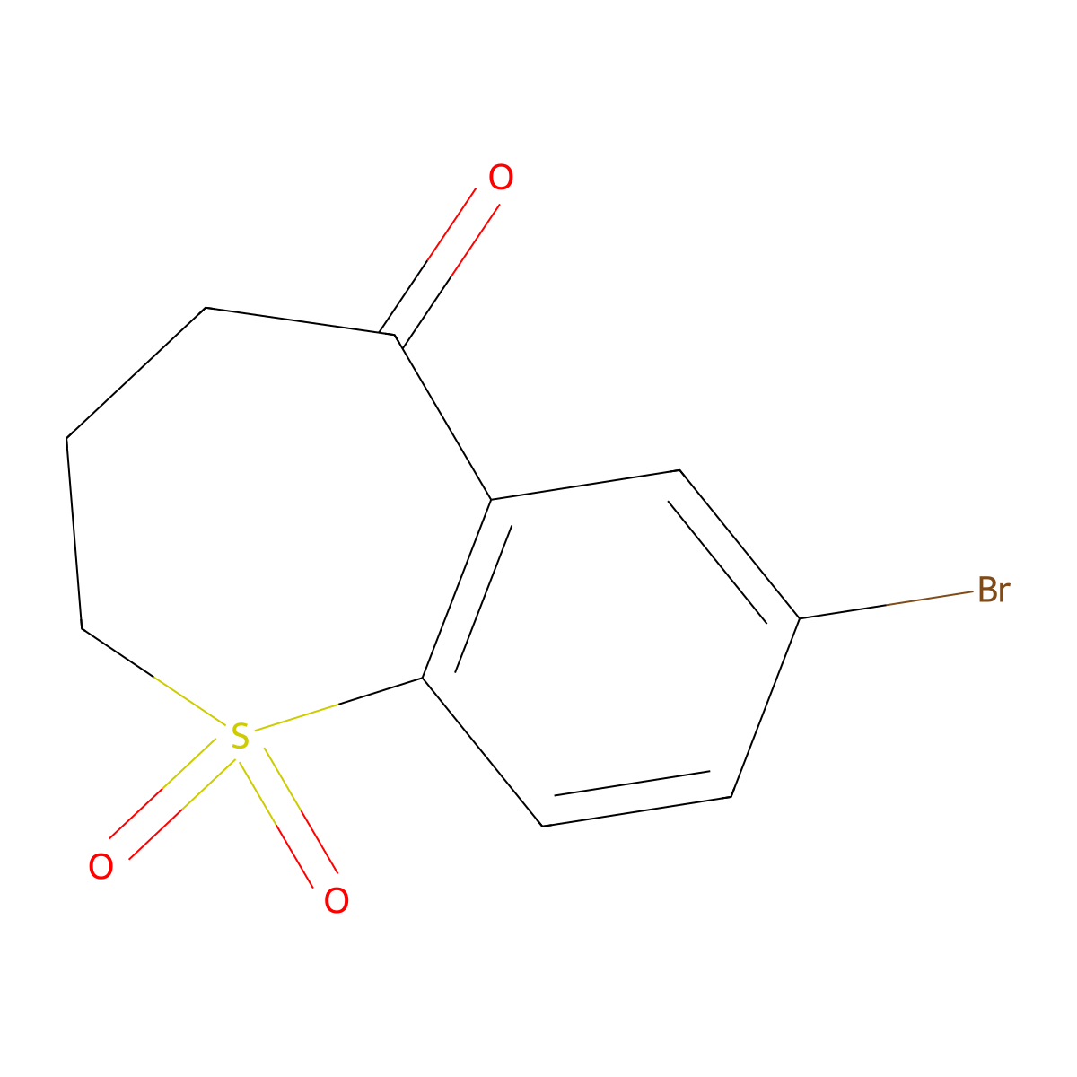 7-Bromo-2,3,4,5-tetrahydro-1lambda6-benzothiepine-1,1,5-trione molecular structure, CAS 1098359-85-3