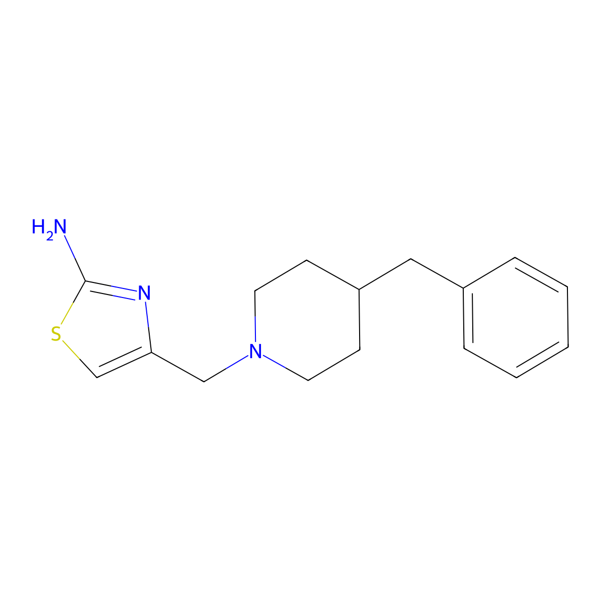 4-[(4-Benzylpiperidin-1-yl)methyl]-1,3-thiazol-2-amine molecular structure, CAS 1098360-51-0