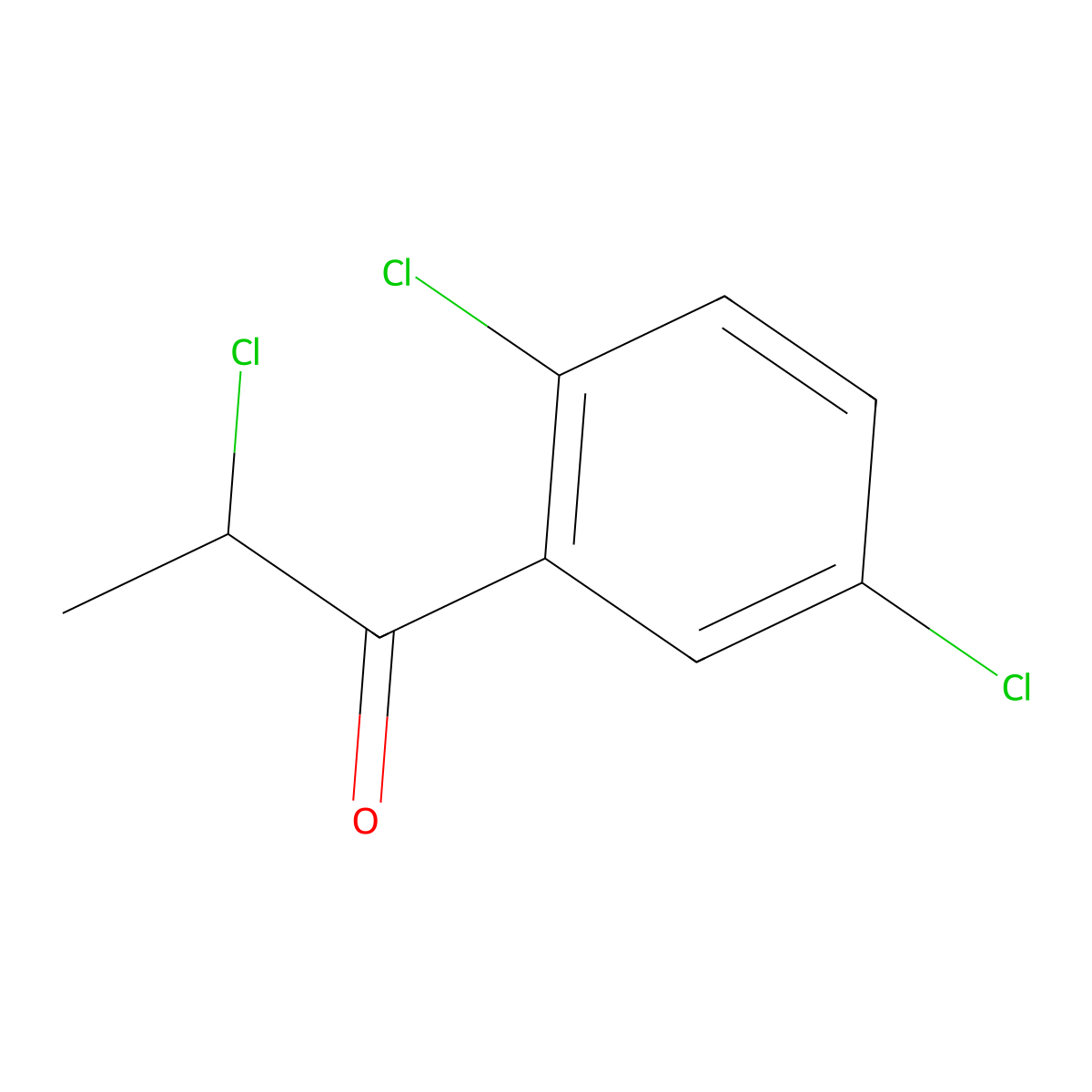 1-Propanone, 2-chloro-1-(2,5-dichlorophenyl)- molecular structure, CAS 1098360-61-2