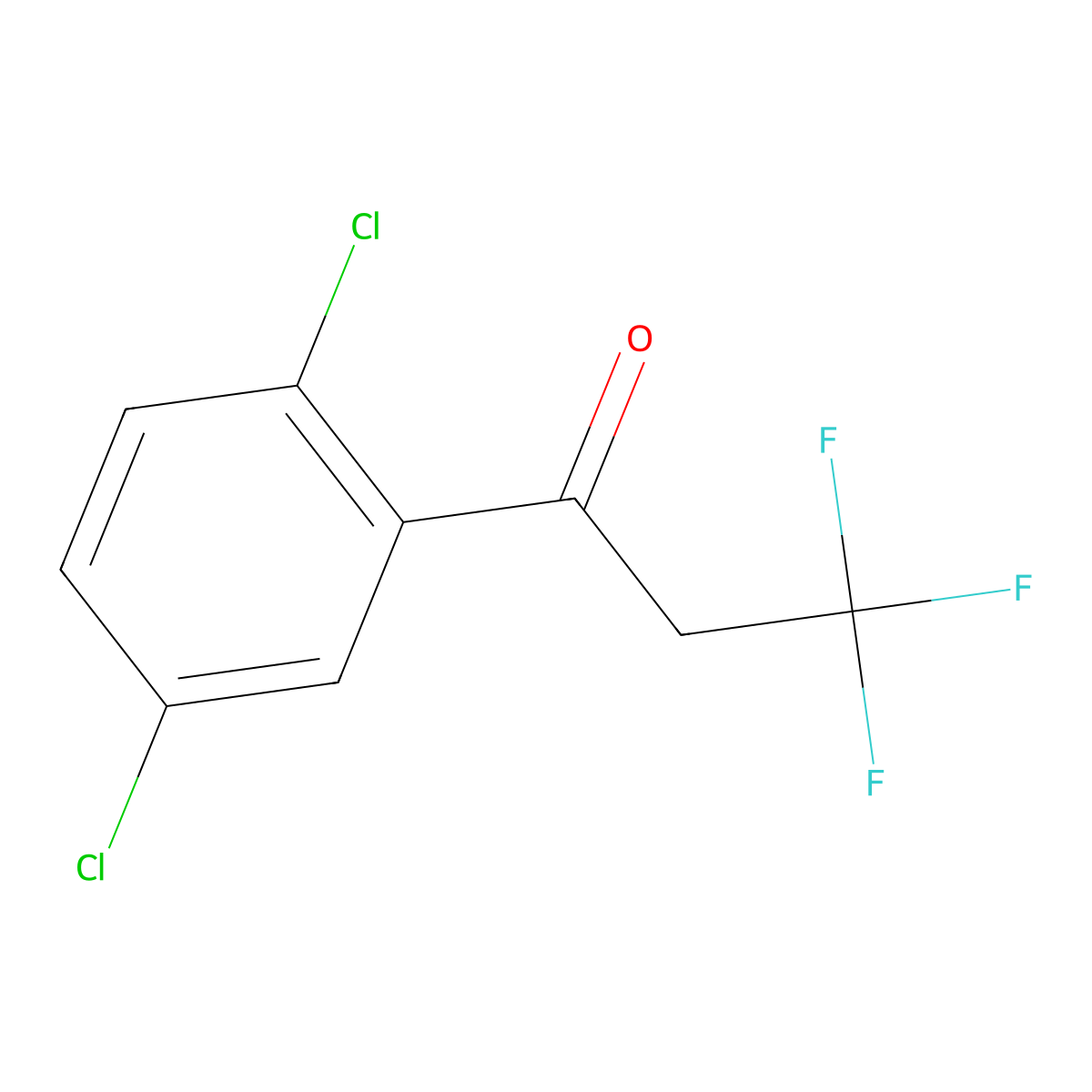 1-(2,5-Dichlorophenyl)-3,3,3-trifluoropropan-1-one molecular structure, CAS 1098361-02-4