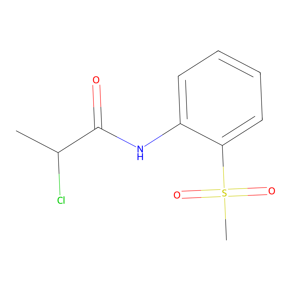 2-chloro-N-(2-methanesulfonylphenyl)propanamide molecular structure, CAS 1098361-08-0
