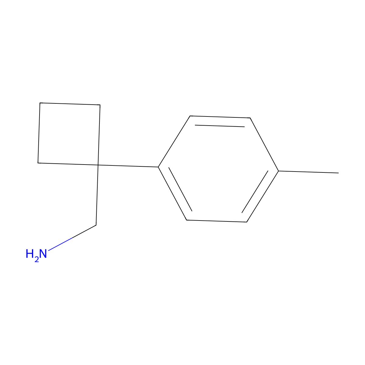 1-(4-Methylphenyl)cyclobutanemethanamine molecular structure, CAS 1098362-01-6