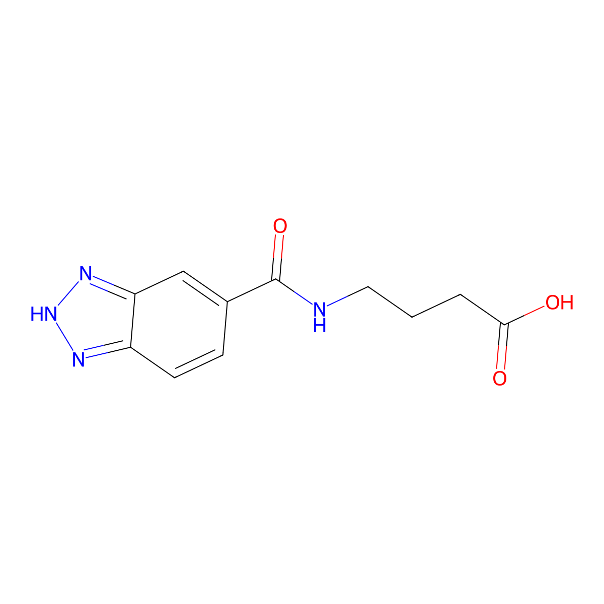 4-(1H-1,2,3-benzotriazol-5-ylformamido)butanoic acid molecular structure, CAS 1098365-67-3