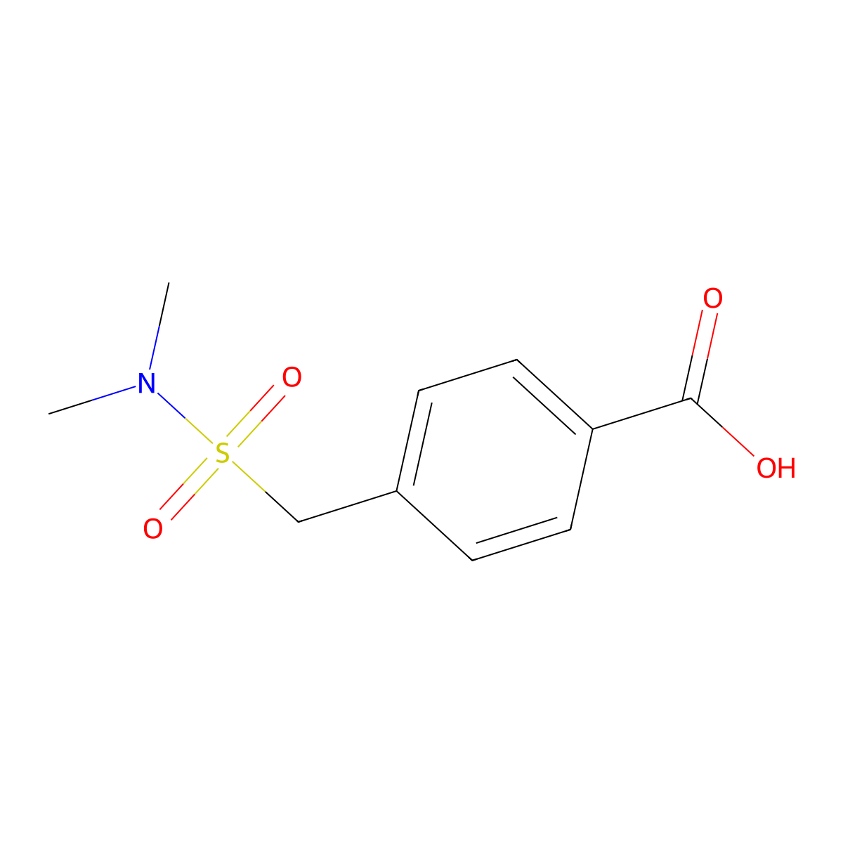 4-[(Dimethylsulfamoyl)methyl]benzoic acid molecular structure, CAS 1098366-68-7