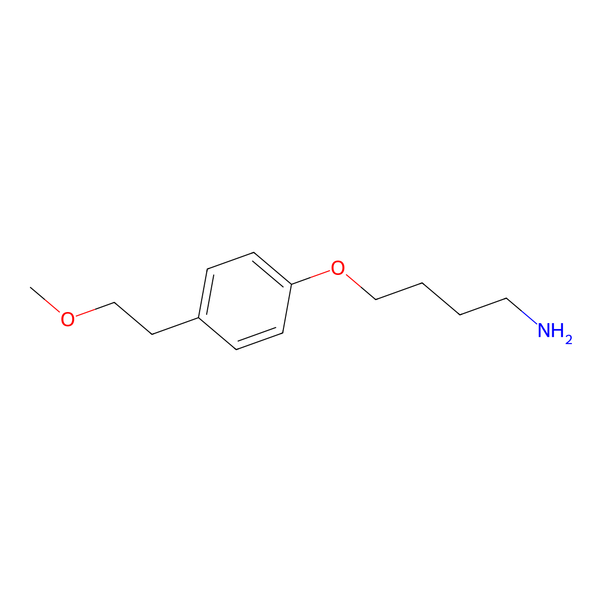 1-(4-Aminobutoxy)-4-(2-methoxyethyl)benzene molecular structure, CAS 1098368-62-7