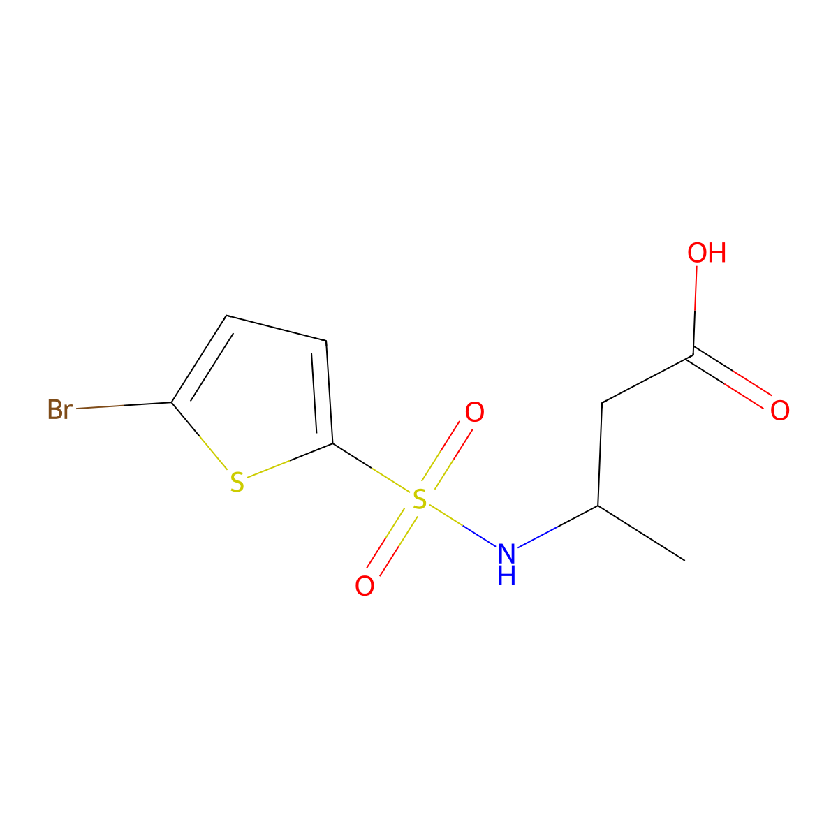 3-(5-Bromothiophene-2-sulfonamido)butanoic acid molecular structure, CAS 1098372-09-8