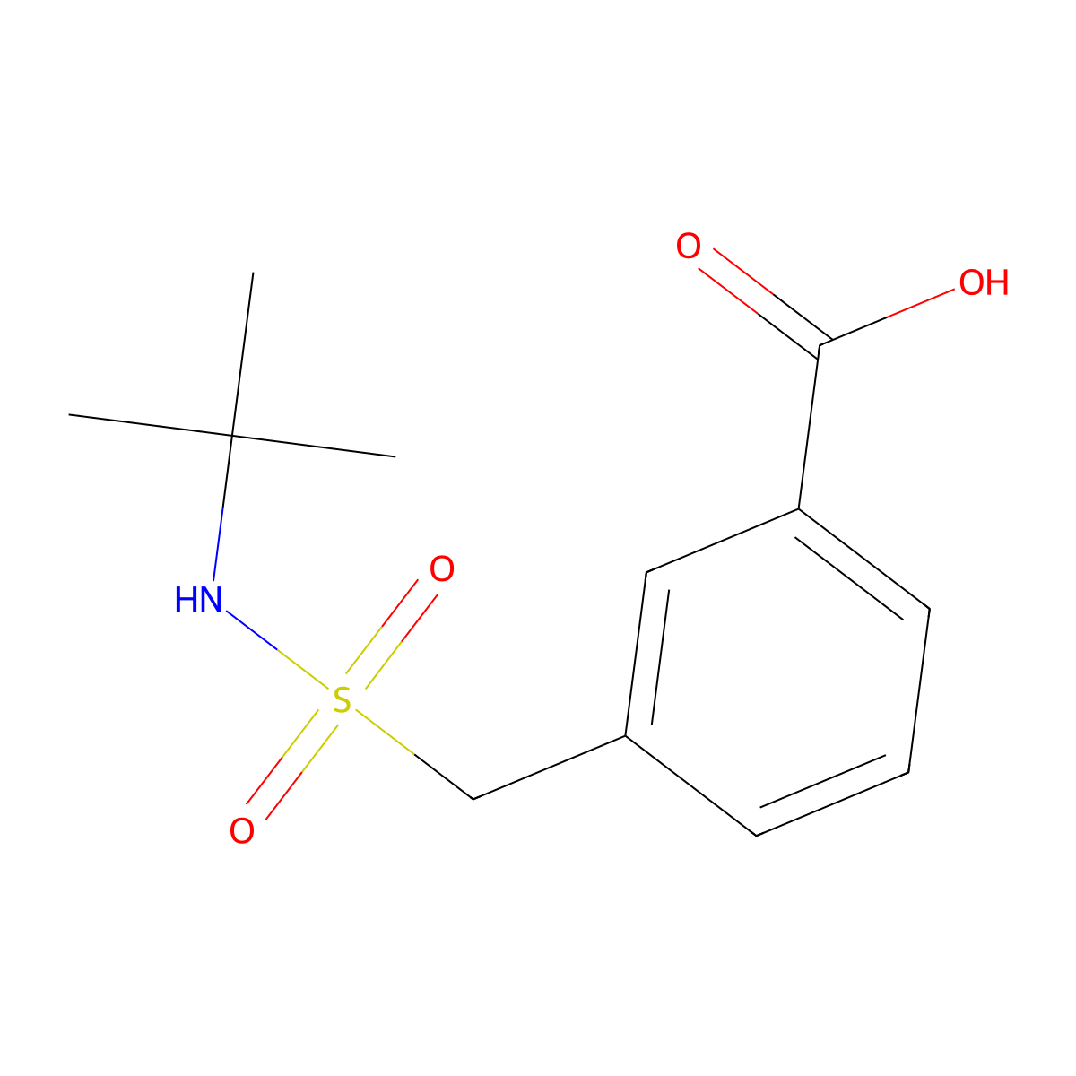 3-[(Tert-butylsulfamoyl)methyl]benzoic acid molecular structure, CAS 1098373-76-2