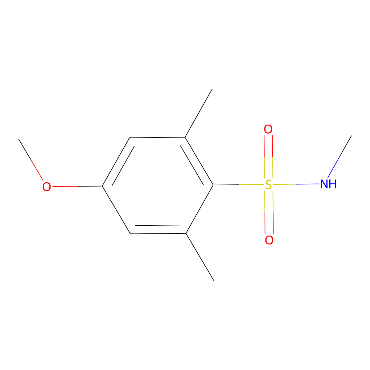 4-methoxy-N,2,6-trimethylbenzenesulfonamide molecular structure, CAS 1098374-65-2