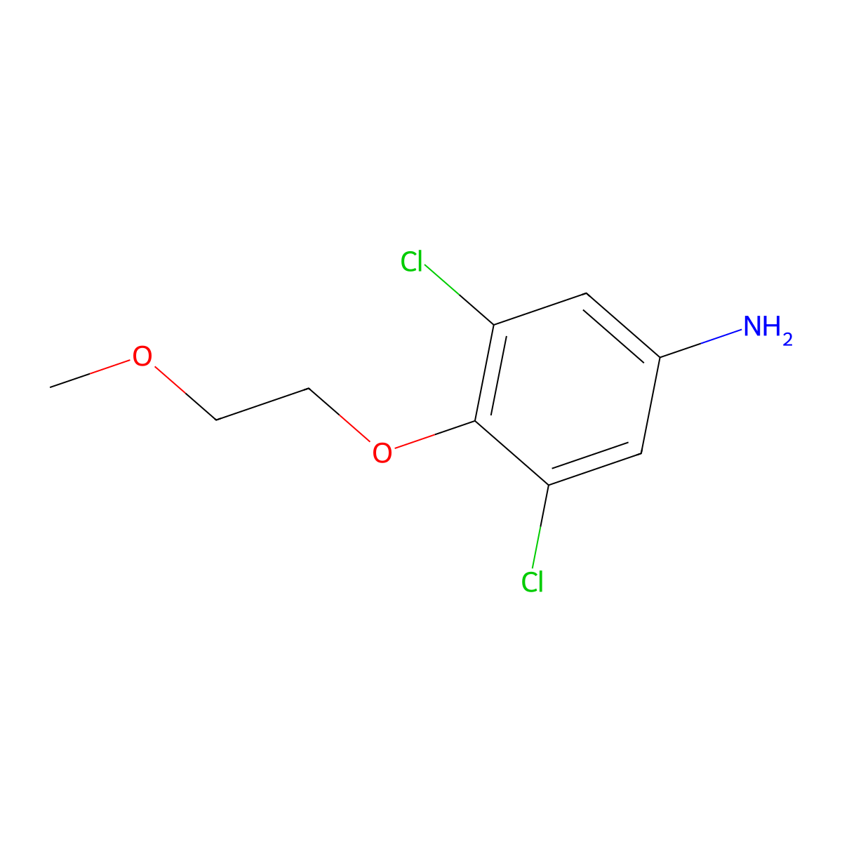 3,5-Dichloro-4-(2-methoxyethoxy)aniline molecular structure, CAS 1098376-34-1