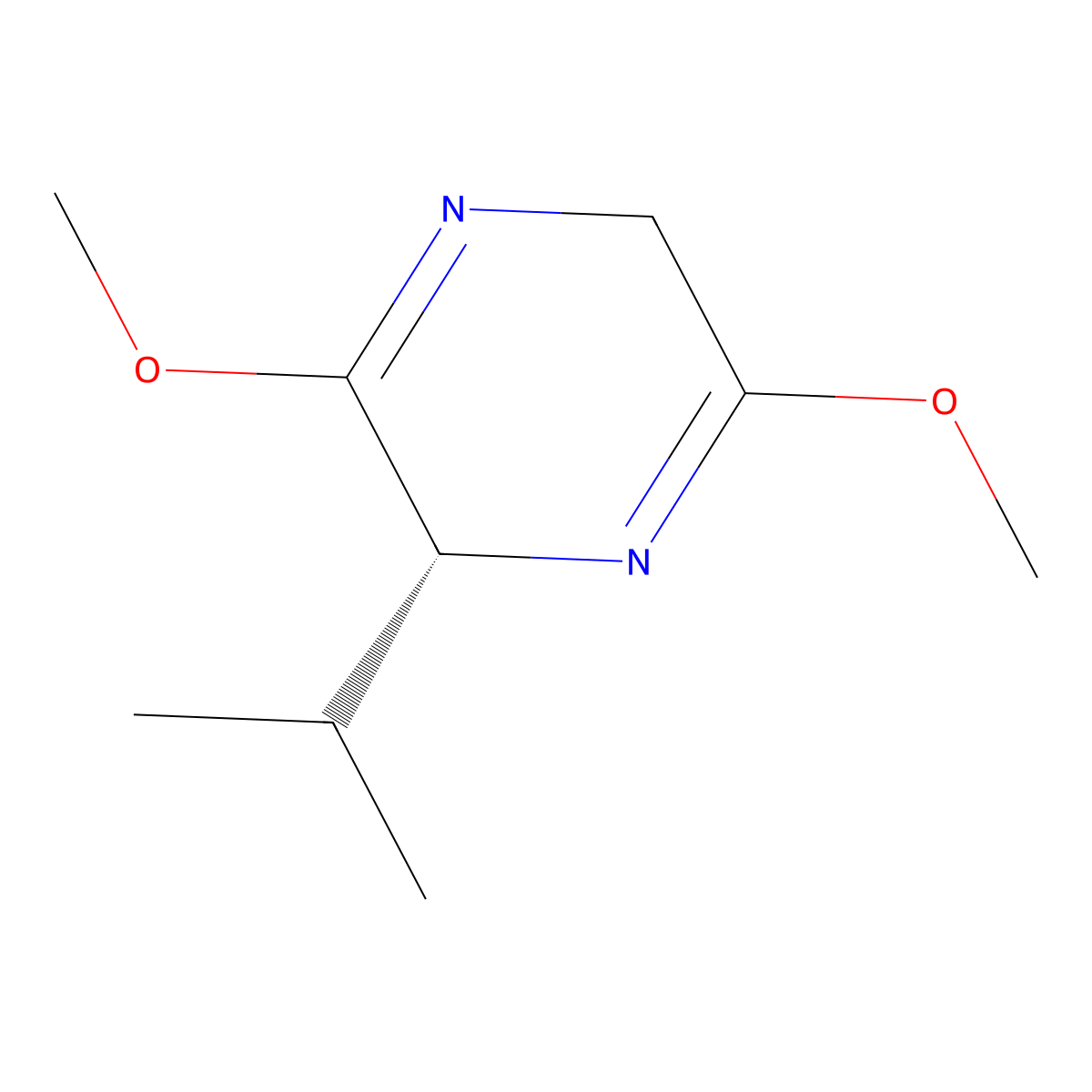 (R)-2,5-Dihydro-3,6-dimethoxy-2-isopropylpyrazine molecular structure, CAS 109838-85-9