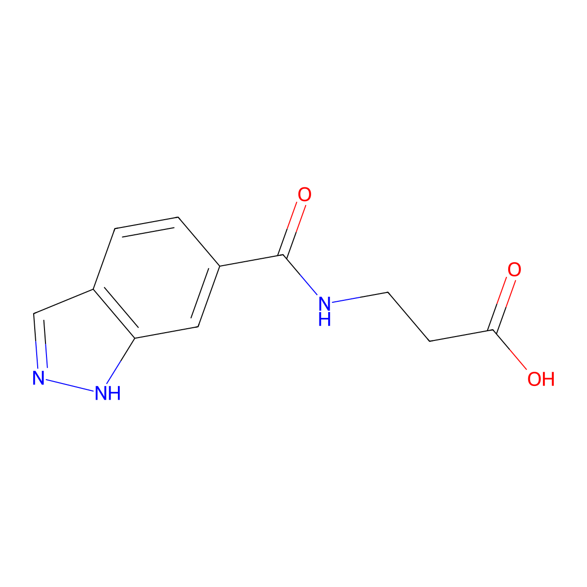 3-(1H-indazol-6-ylformamido)propanoic acid molecular structure, CAS 1098380-06-3
