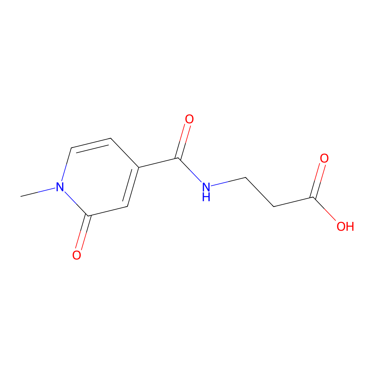 3-[(1-Methyl-2-oxo-1,2-dihydropyridin-4-yl)formamido]propanoic acid molecular structure, CAS 1098380-65-4