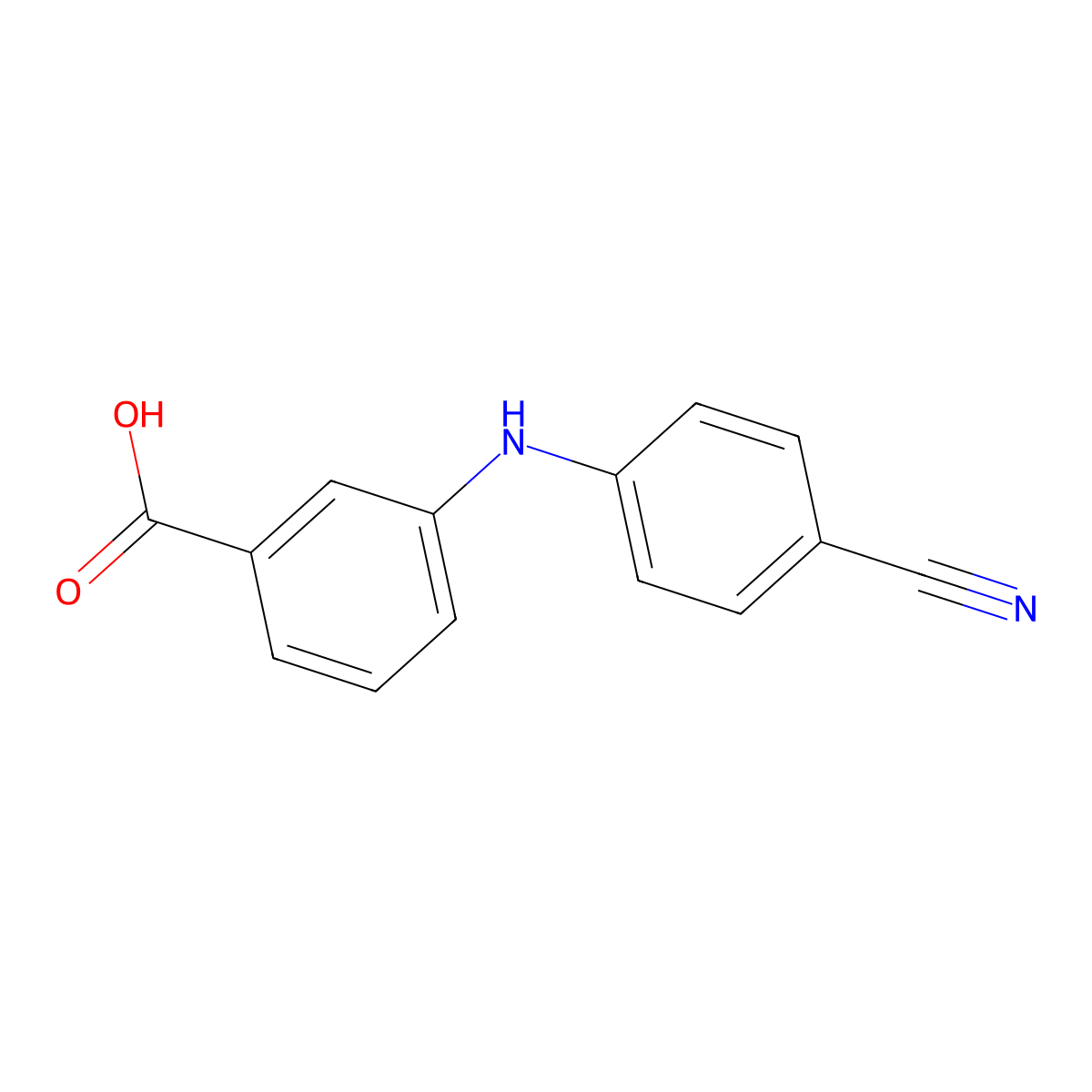 3-[(4-Cyanophenyl)amino]benzoic acid molecular structure, CAS 1098383-82-4