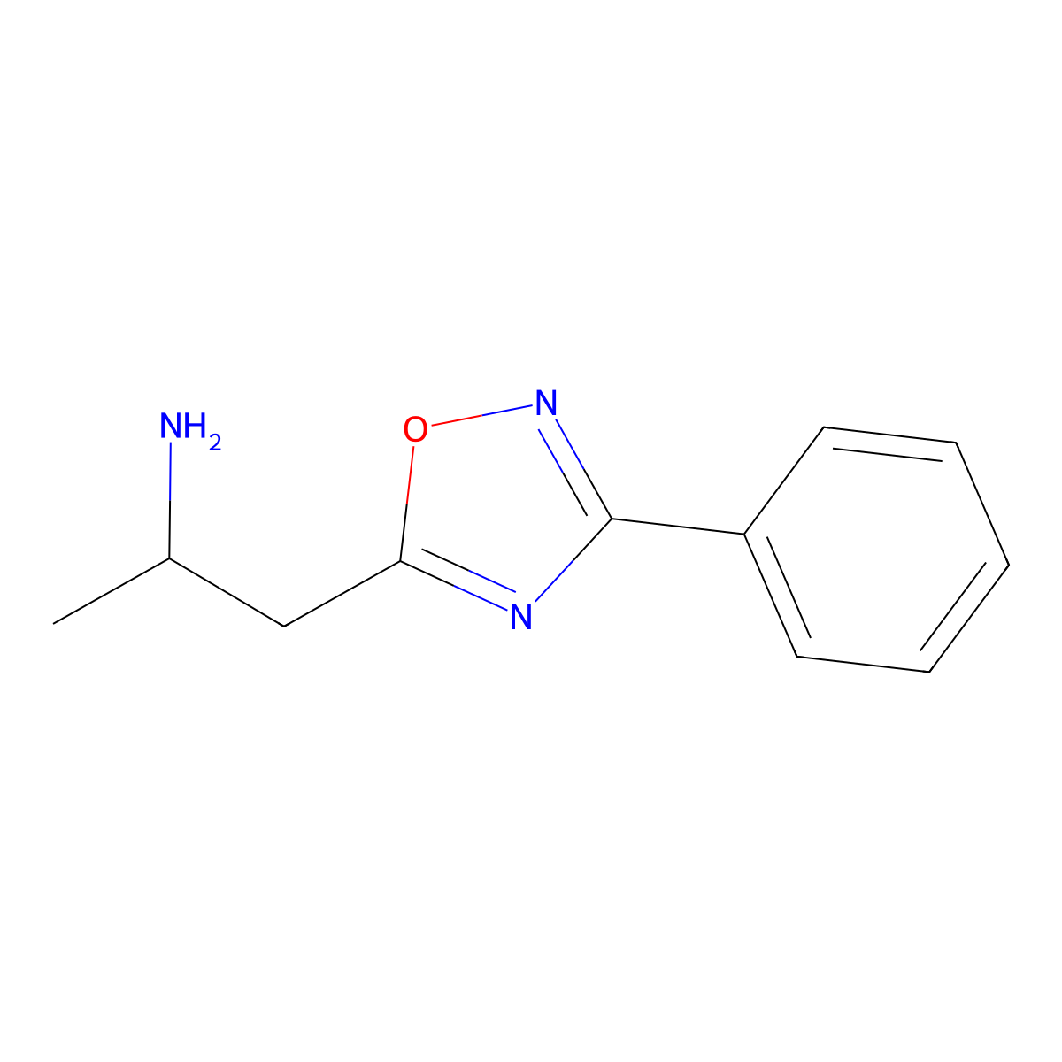 1-(3-Phenyl-1,2,4-oxadiazol-5-yl)propan-2-amine molecular structure, CAS 1098387-73-5