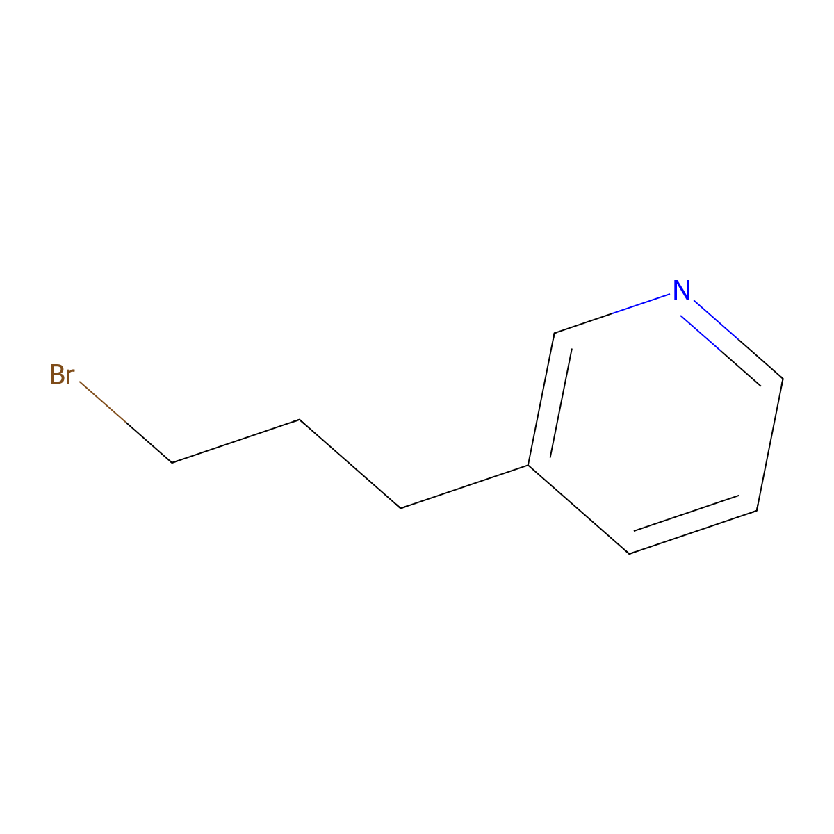 3-(3-Bromopropyl)pyridine molecular structure, CAS 109839-74-9