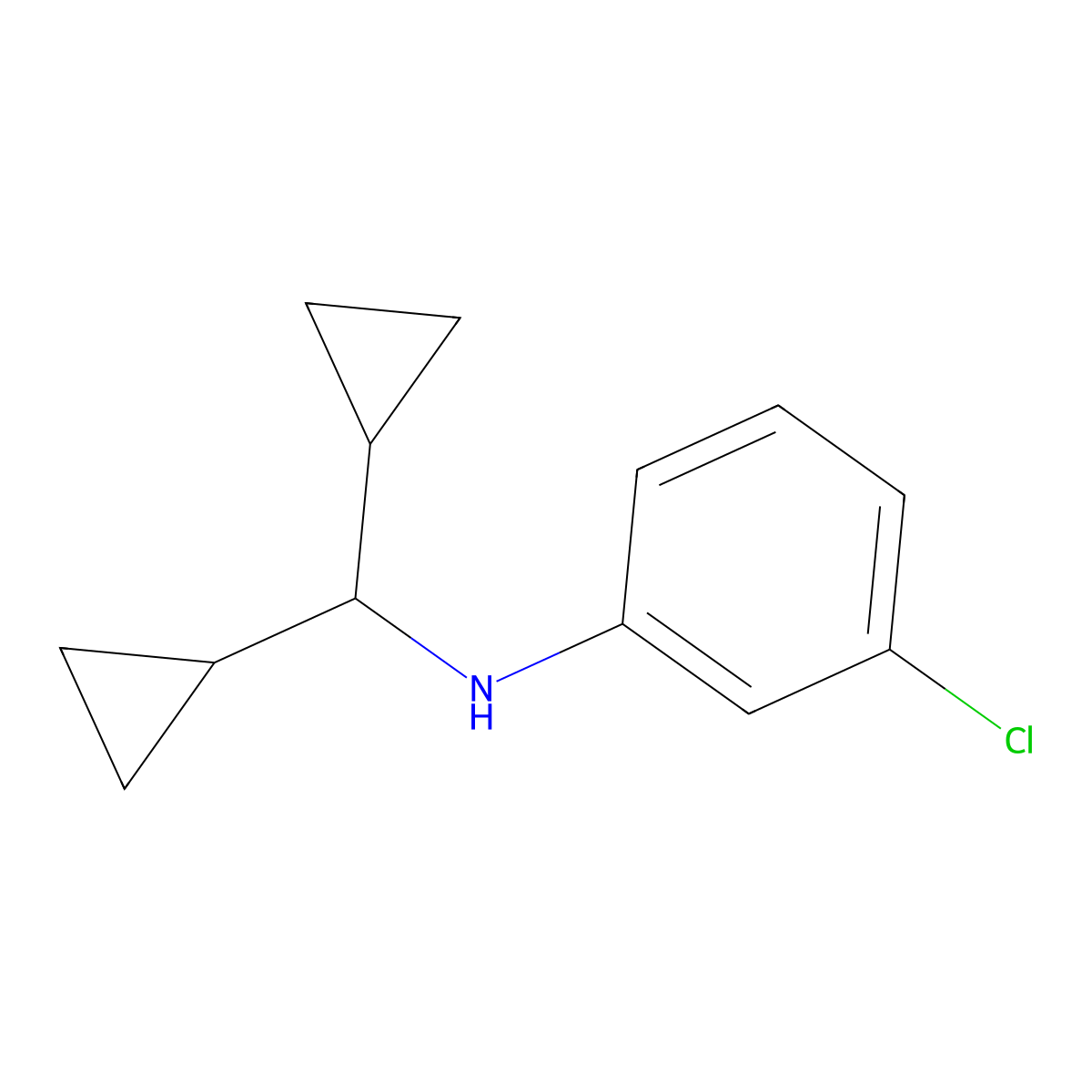 3-chloro-N-(dicyclopropylmethyl)aniline molecular structure, CAS 1098396-45-2