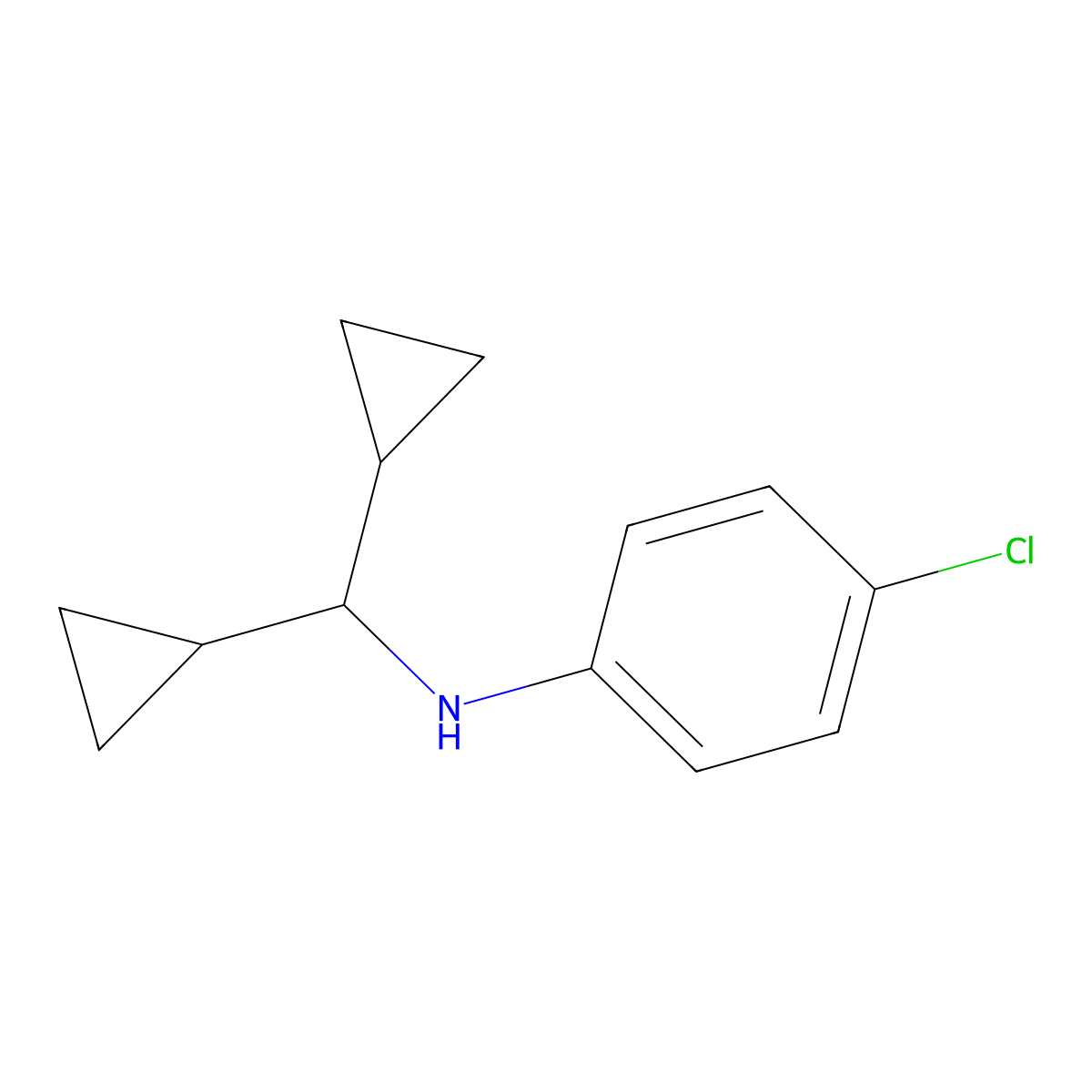4-chloro-N-(dicyclopropylmethyl)aniline molecular structure, CAS 1098396-46-3