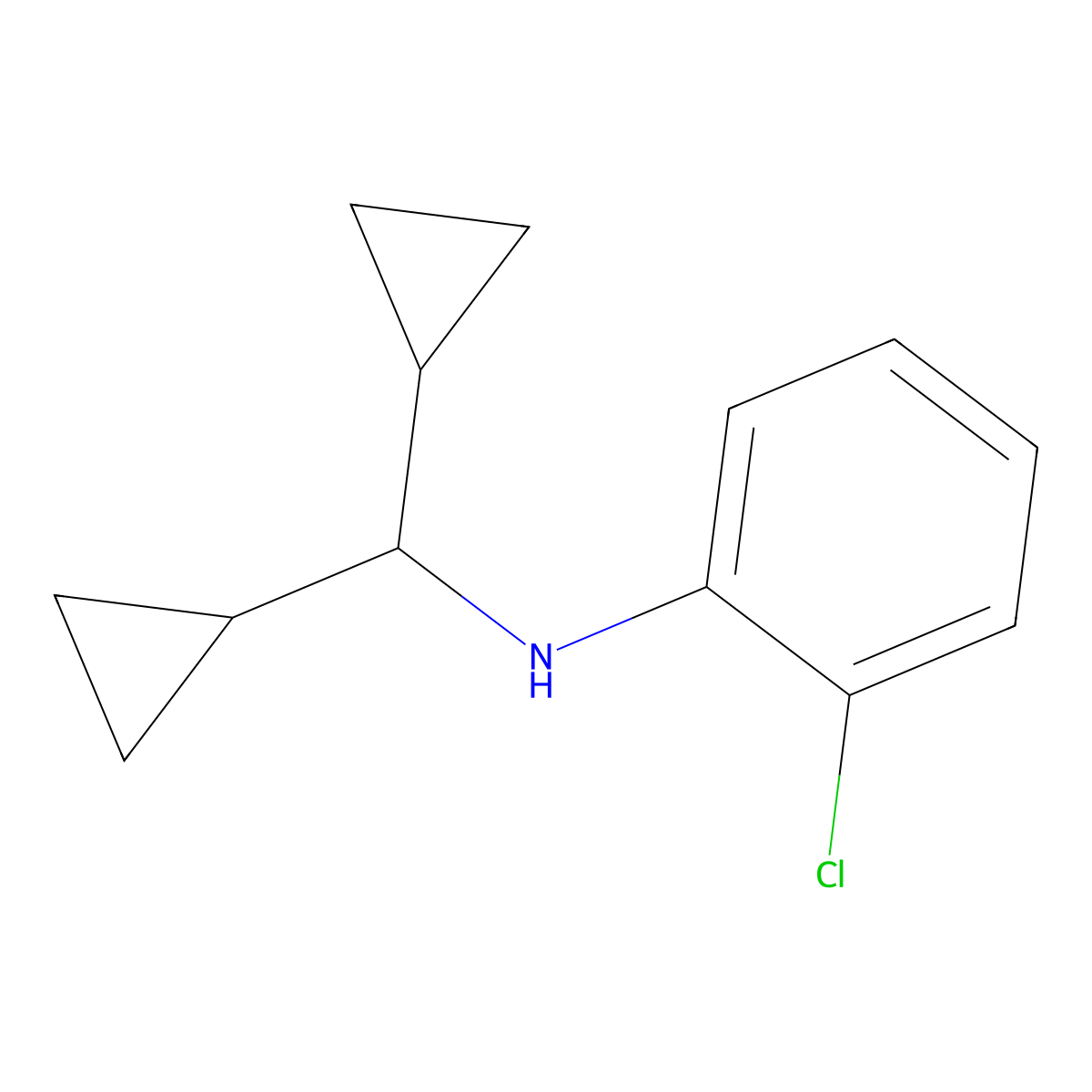 2-chloro-N-(dicyclopropylmethyl)aniline molecular structure, CAS 1098396-51-0