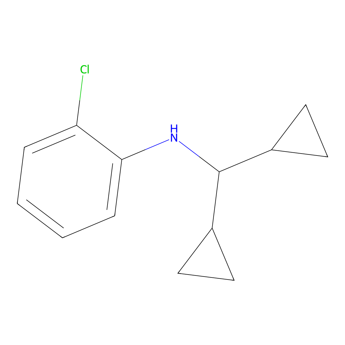 2-chloro-N-(dicyclopropylmethyl)aniline molecular structure, CAS 1098396-51-0