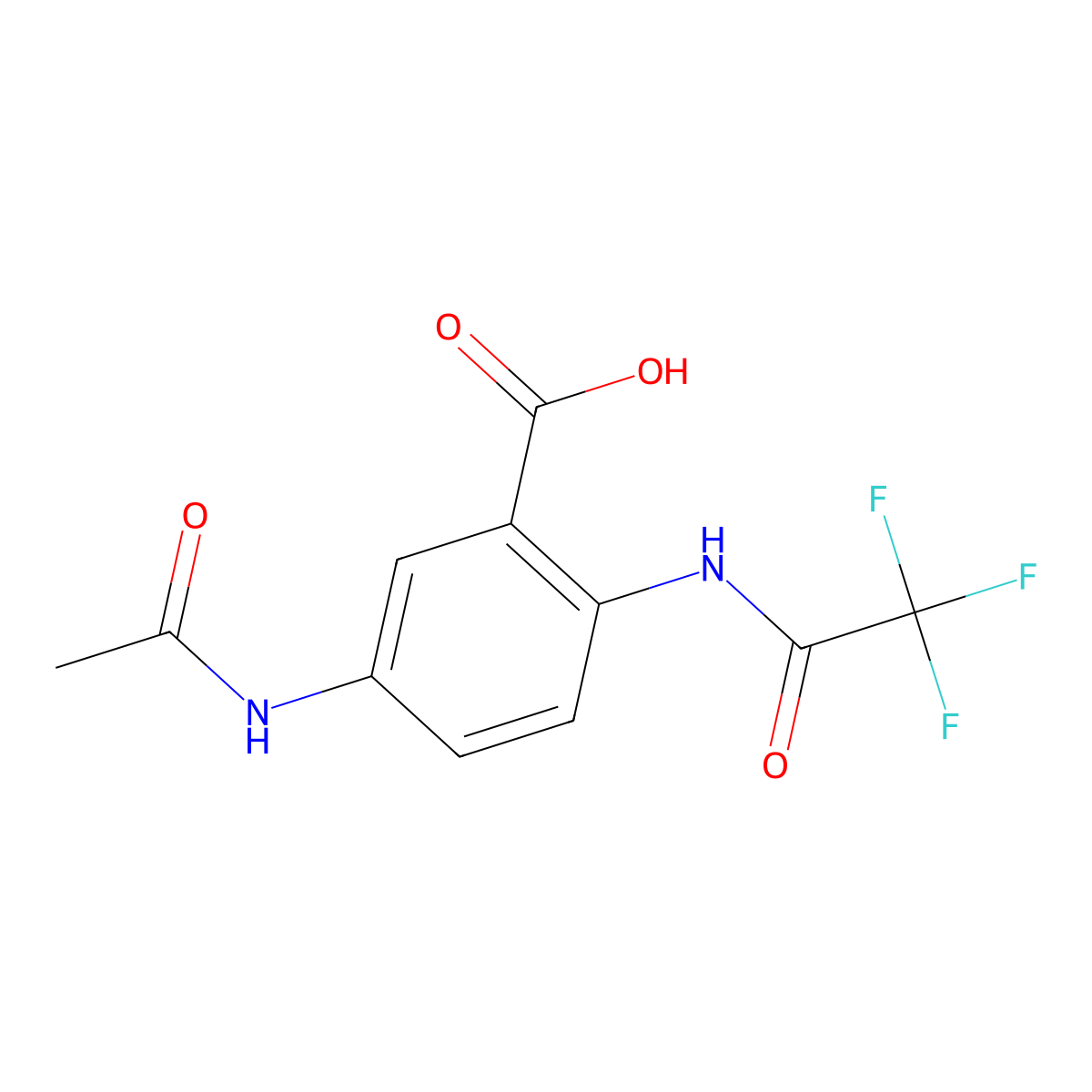 5-Acetamido-2-(trifluoroacetamido)benzoic acid molecular structure, CAS 1098397-49-9