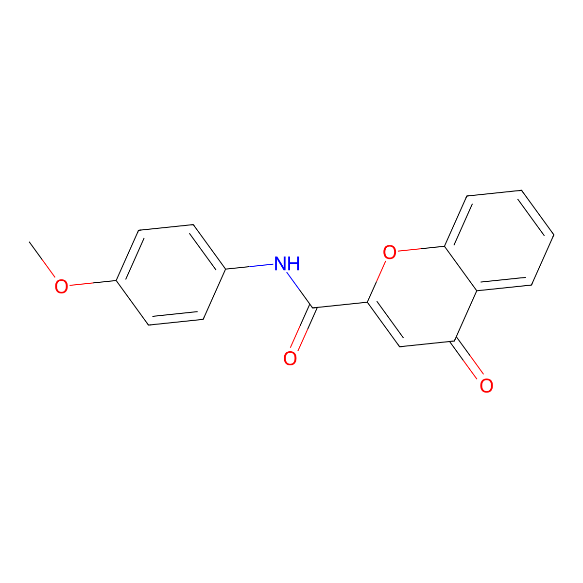 N-(4-methoxyphenyl)-4-oxo-4H-chromene-2-carboxamide molecular structure, CAS 109843-27-8