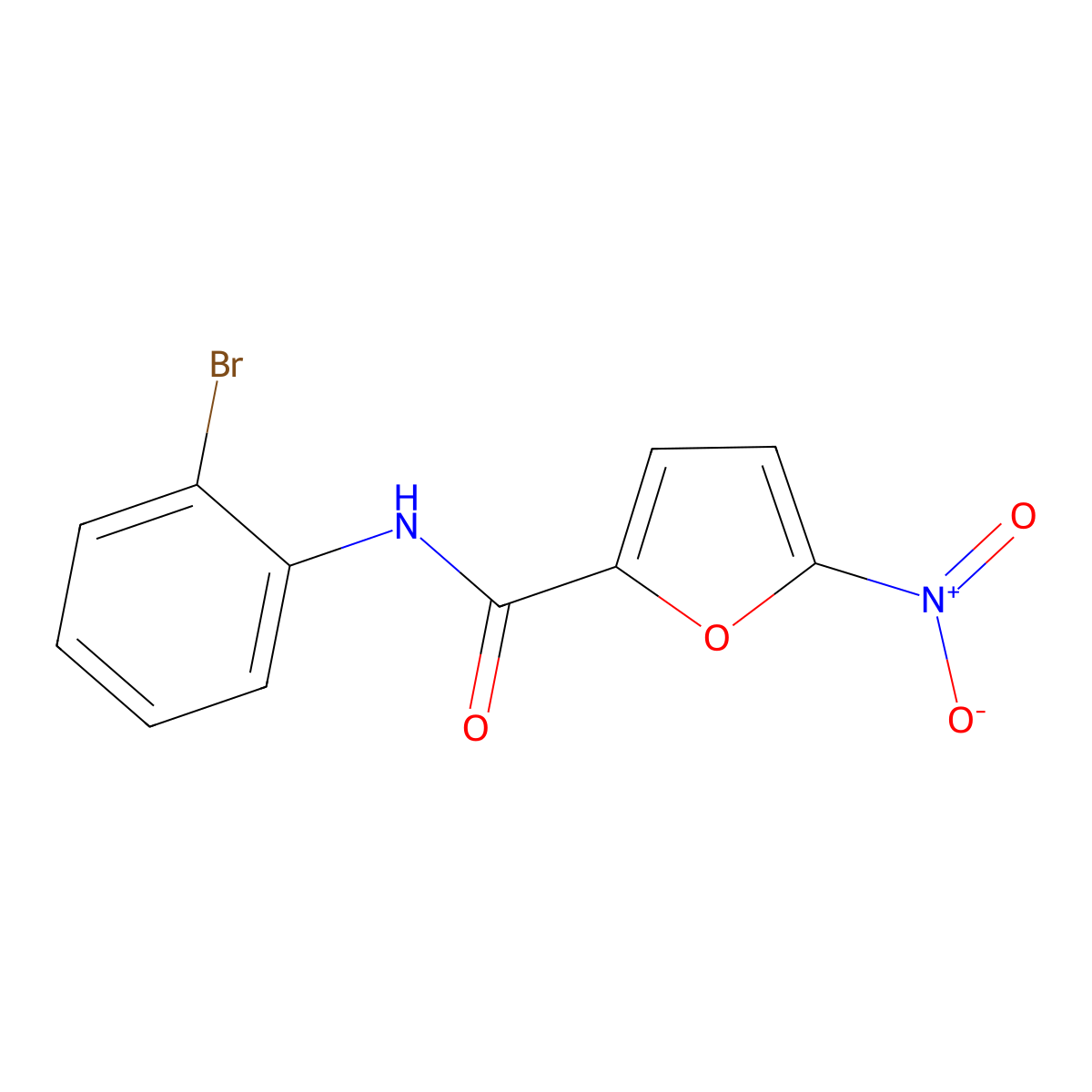 N-(2-bromophenyl)-5-nitrofuran-2-carboxamide molecular structure, CAS 109844-91-9