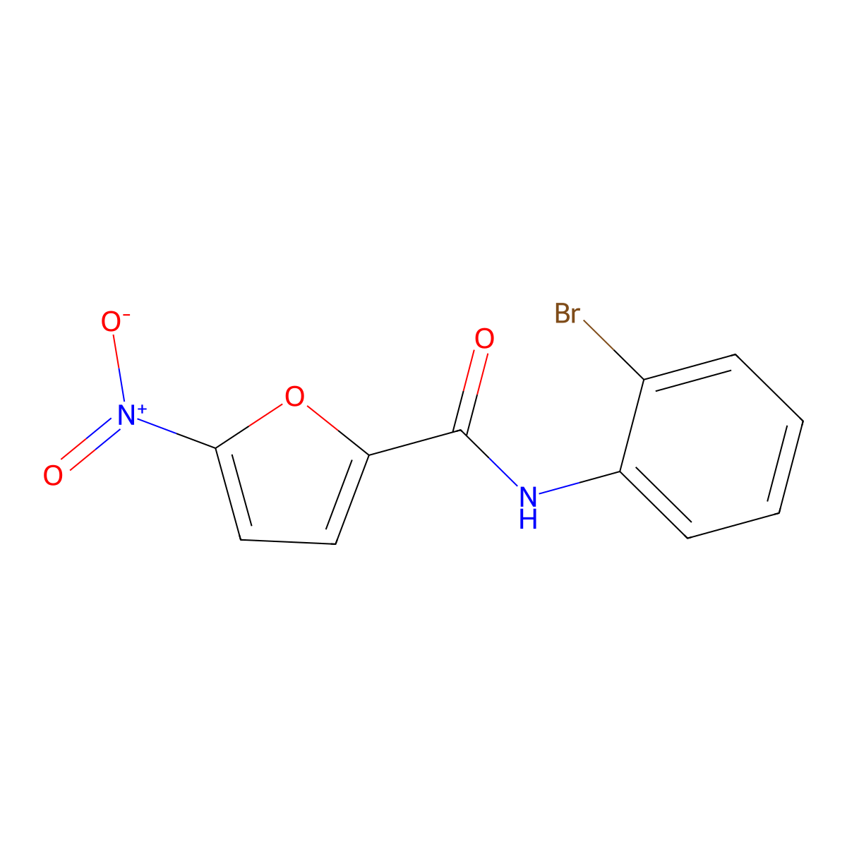 N-(2-bromophenyl)-5-nitrofuran-2-carboxamide molecular structure, CAS 109844-91-9