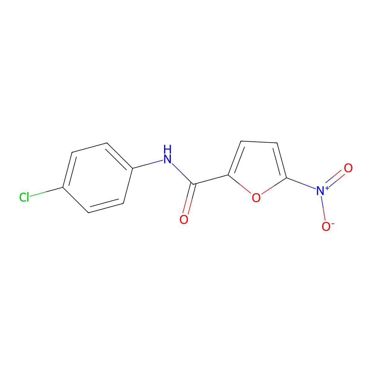 N-(4-chlorophenyl)-5-nitrofuran-2-carboxamide molecular structure, CAS 109844-92-0