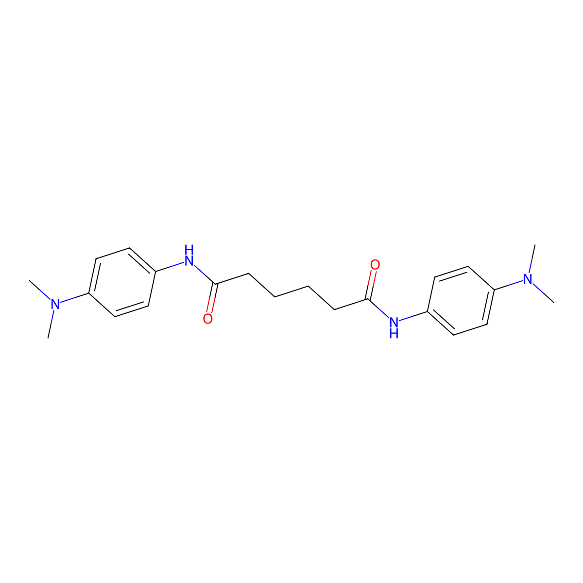 N,N'-bis[4-(dimethylamino)phenyl]hexanediamide molecular structure, CAS 109845-20-7