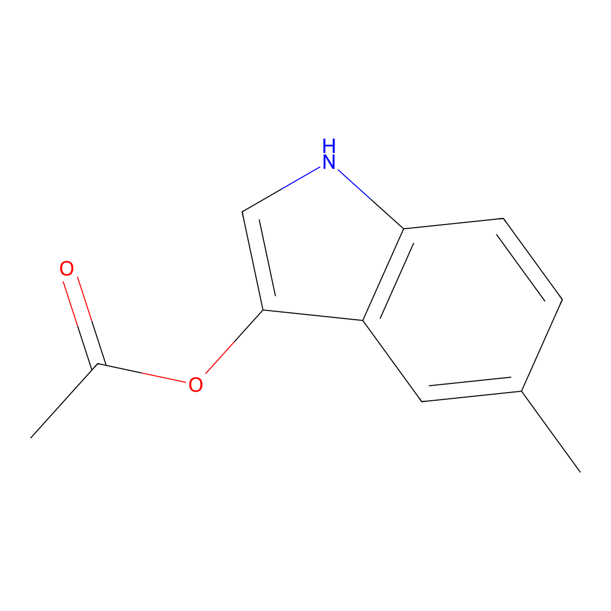 5-methyl-1H-indol-3-yl acetate molecular structure, CAS 109845-40-1