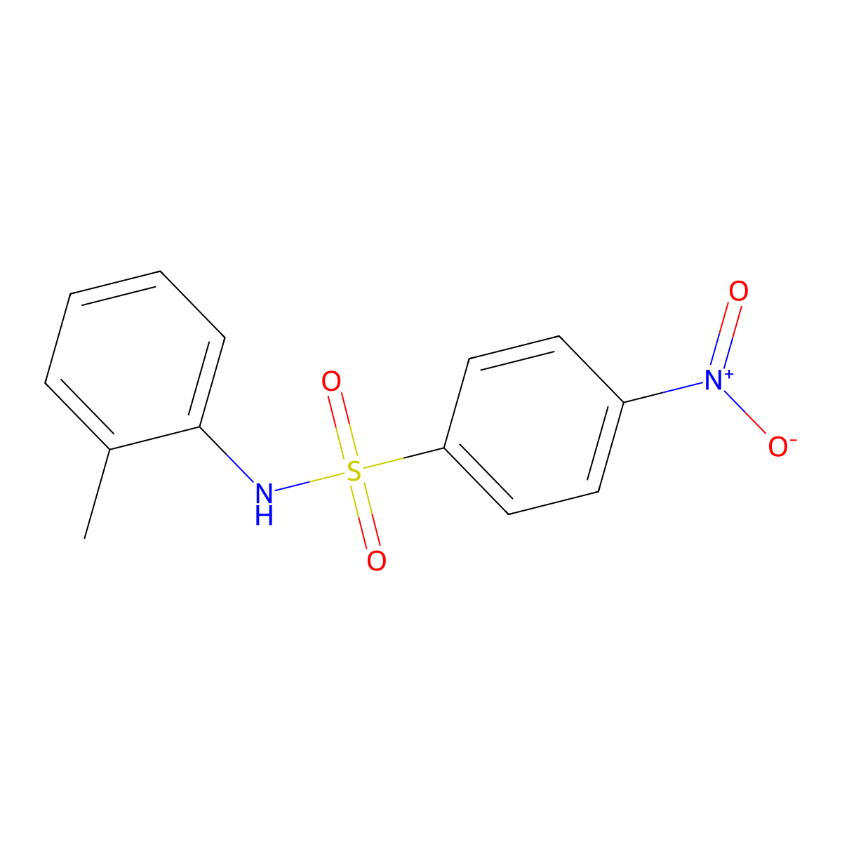 N-(2-methylphenyl)-4-nitrobenzenesulfonamide molecular structure, CAS 109847-18-9