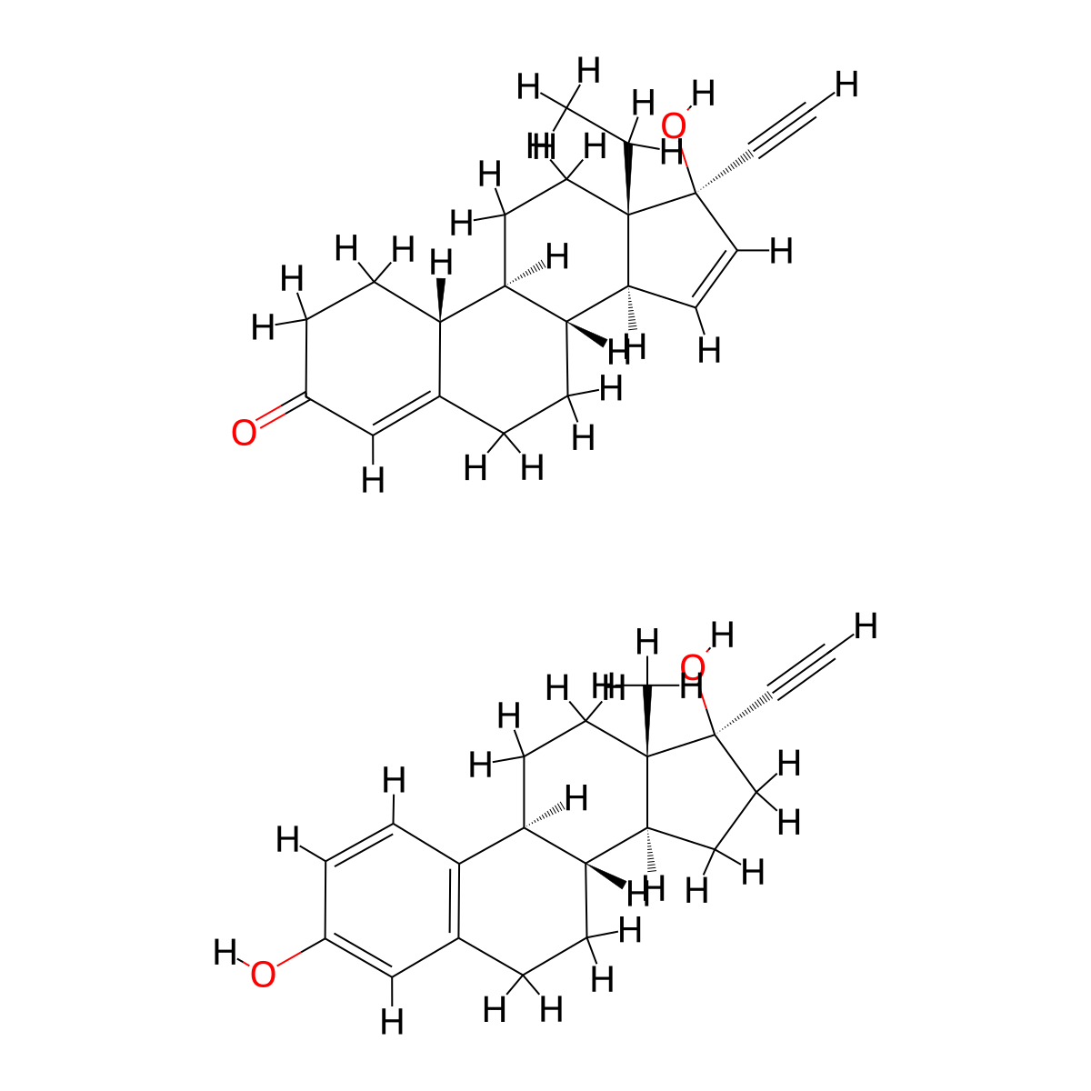 Ethinyl estradiol mixture with Gestodene molecular structure, CAS 109852-02-0