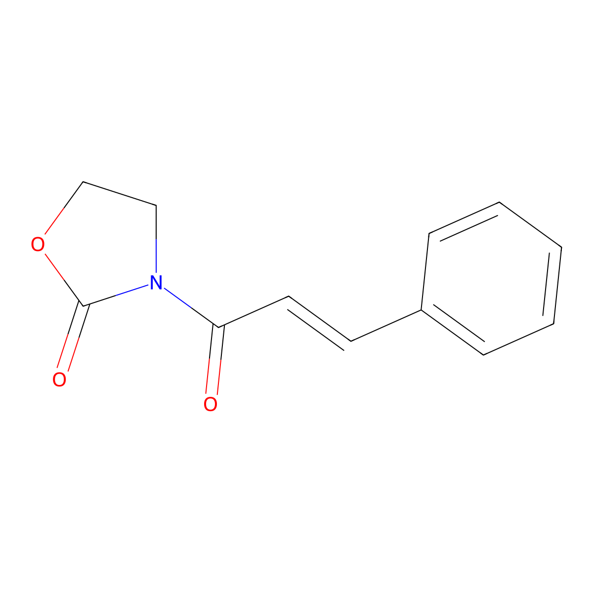 2-Oxazolidinone, 3-(1-oxo-3-phenyl-2-propenyl)- molecular structure, CAS 109853-54-5