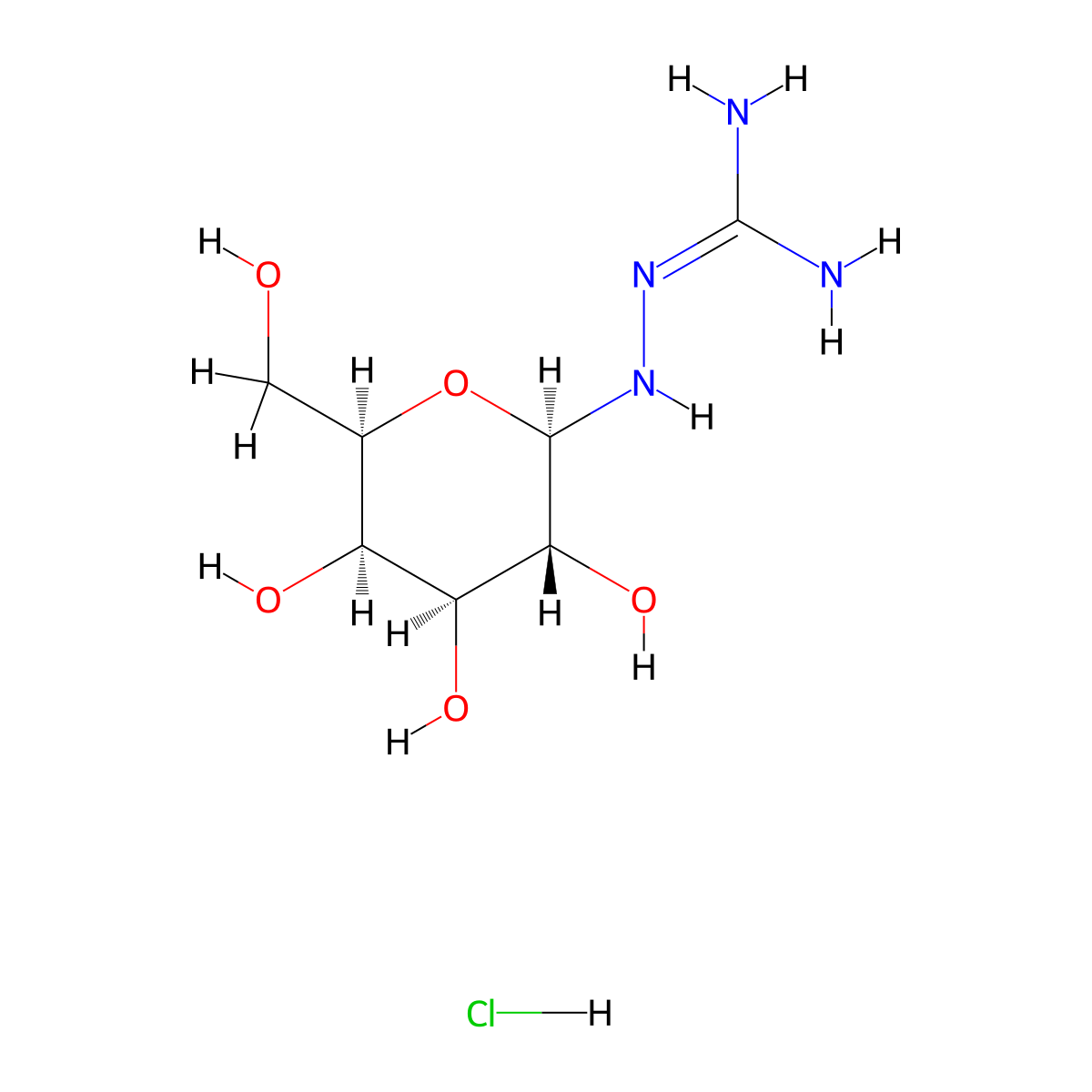 N1-b-D-Galactopyranosylamino-guanidine HCl molecular structure, CAS 109853-84-1