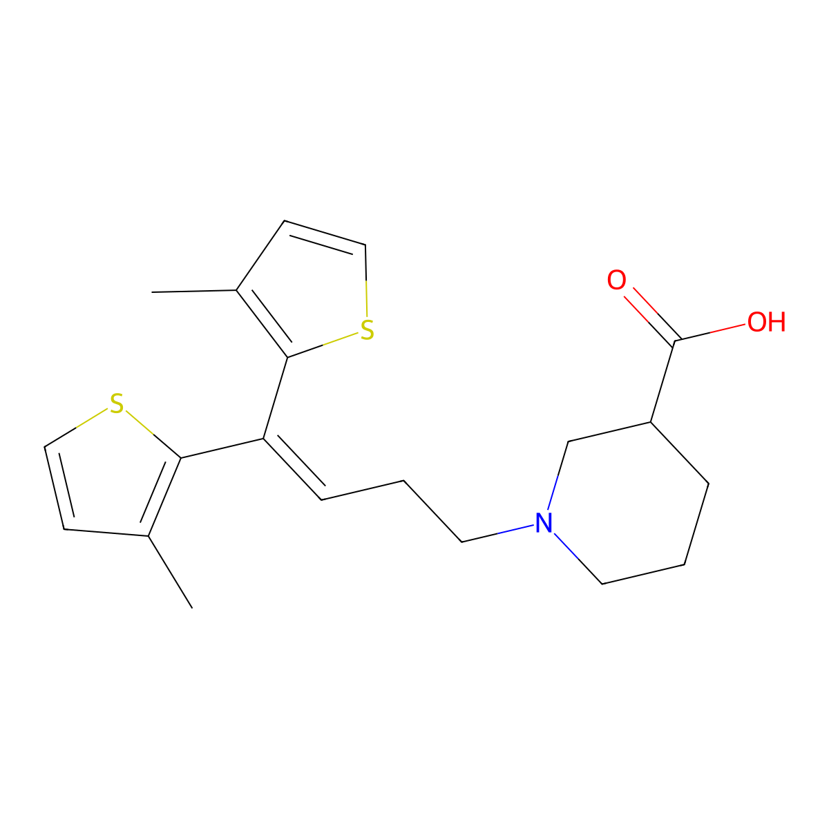 Tiagabine molecular structure, CAS 109857-64-9