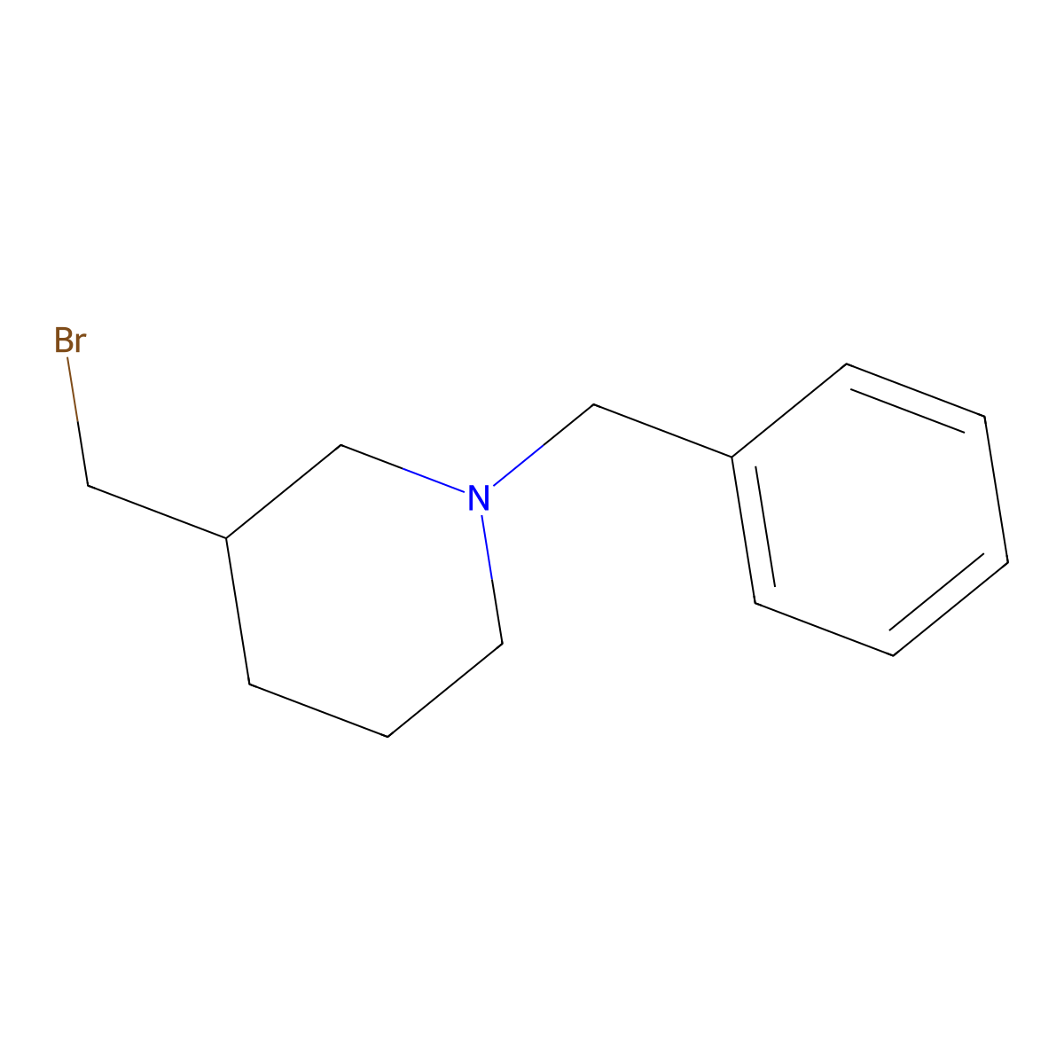 1-Benzyl-3-(bromomethyl)piperidine molecular structure, CAS 109859-83-8