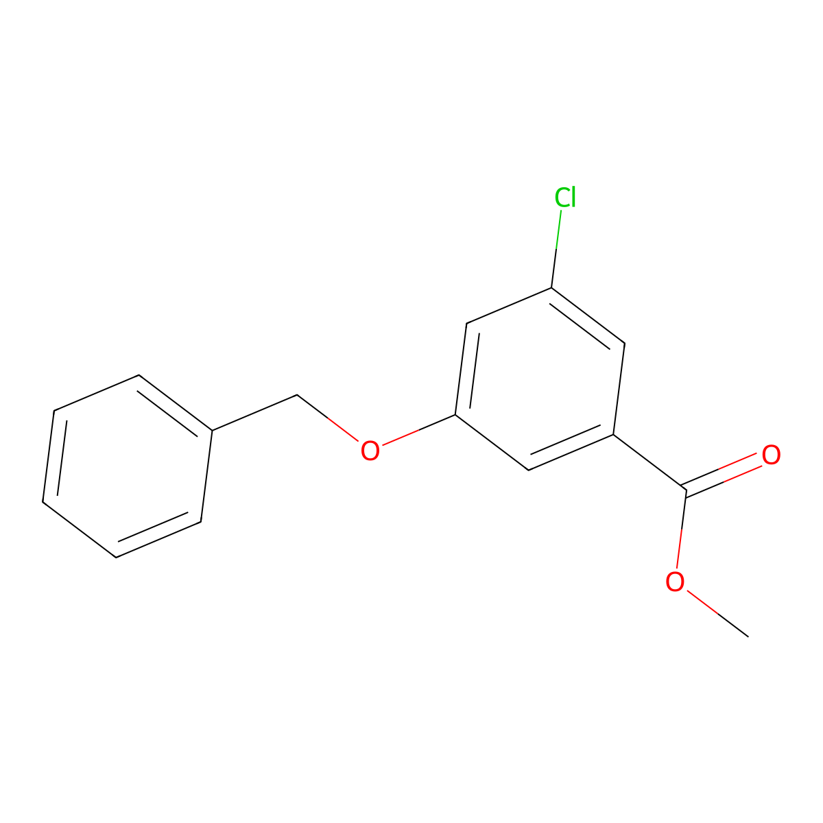 Methyl 3-(benzyloxy)-5-chlorobenzoate molecular structure, CAS 1098592-80-3