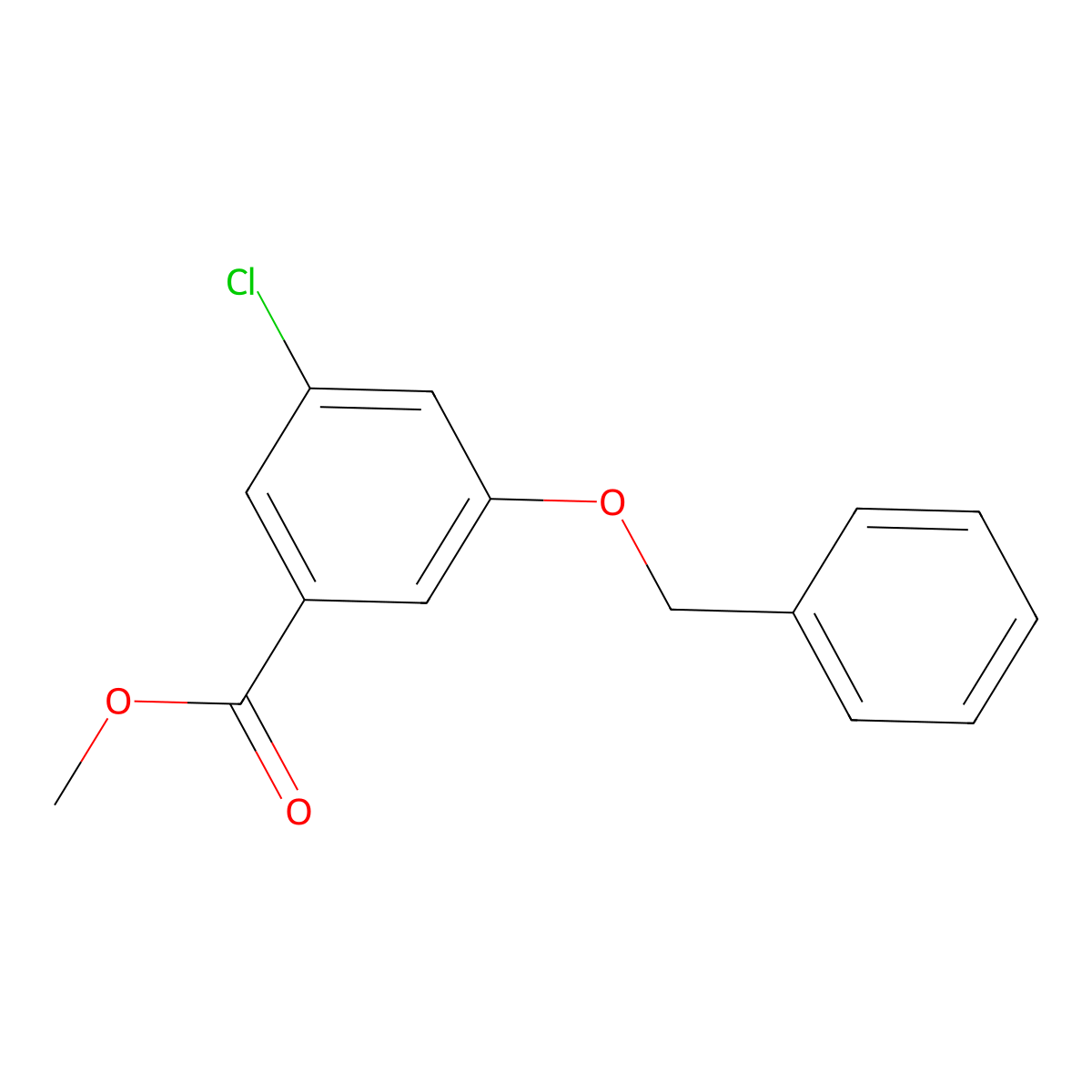 Methyl 3-(benzyloxy)-5-chlorobenzoate molecular structure, CAS 1098592-80-3