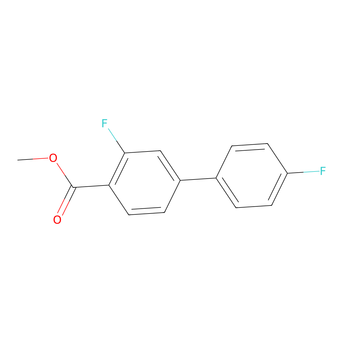 Methyl 2-fluoro-4-(4-fluorophenyl)benzoate molecular structure, CAS 1098595-16-4