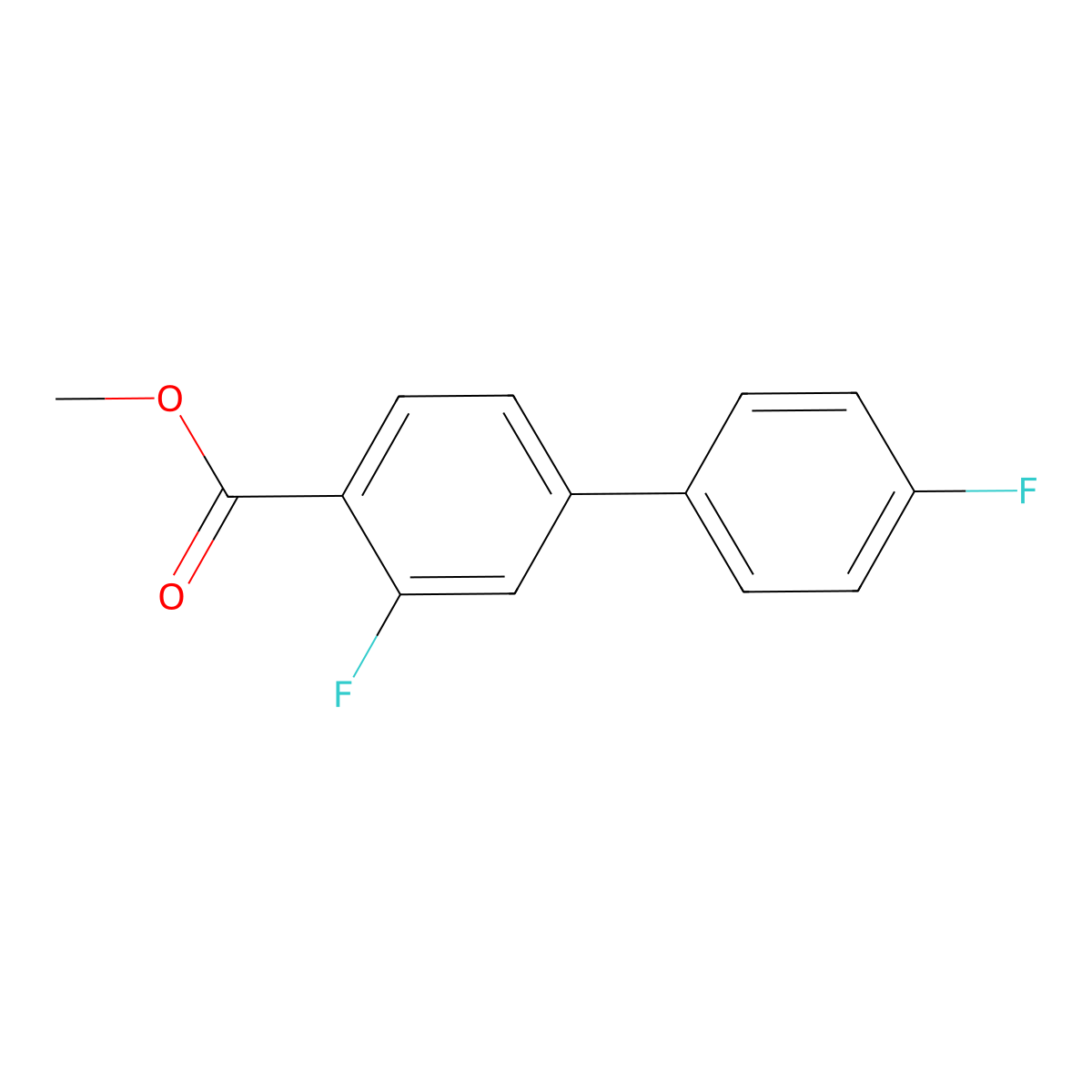 Methyl 2-fluoro-4-(4-fluorophenyl)benzoate molecular structure, CAS 1098595-16-4