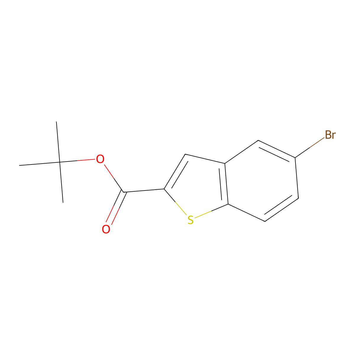 Tert-butyl 5-bromobenzo[b]thiophene-2-carboxylate molecular structure, CAS 1098595-45-9