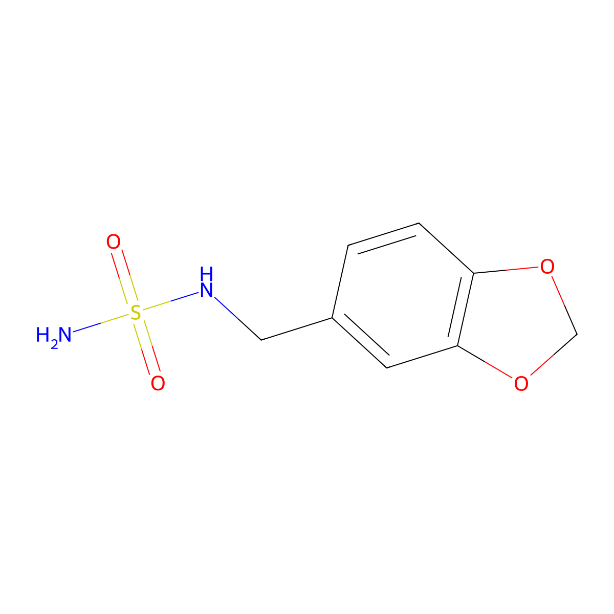 N-[(2H-1,3-benzodioxol-5-yl)methyl]aminosulfonamide molecular structure, CAS 1098609-12-1