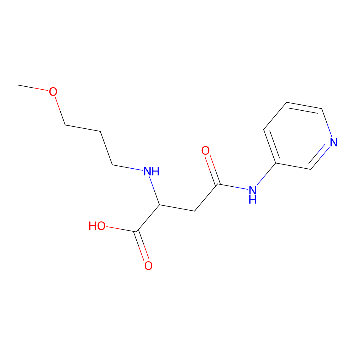 2-((3-Methoxypropyl)amino)-4-oxo-4-(pyridin-3-ylamino)butanoic acid molecular structure, CAS 1098619-62-5