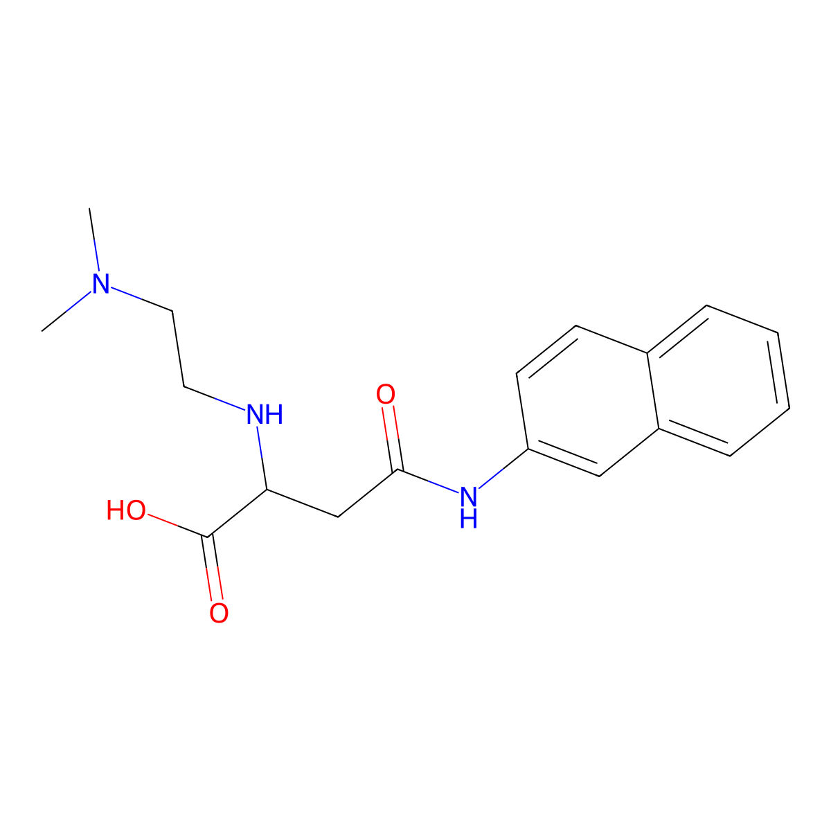 2-((2-(Dimethylamino)ethyl)amino)-4-(naphthalen-2-ylamino)-4-oxobutanoic acid molecular structure, CAS 1098619-63-6